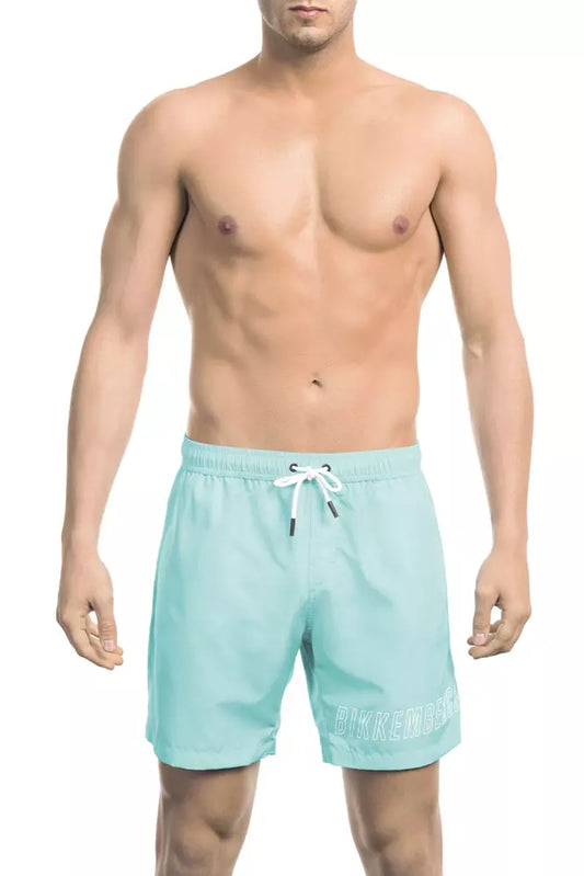 Bikkembergs Men's Blue Polyester Swimwear Shorts - Designed by Bikkembergs Available to Buy at a Discounted Price on Moon Behind The Hill Online Designer Discount Store