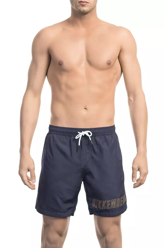 Bikkembergs Men's Blue Polyester Swimwear Shorts - Designed by Bikkembergs Available to Buy at a Discounted Price on Moon Behind The Hill Online Designer Discount Store