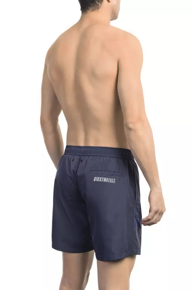 Bikkembergs Men's Light-blue Polyester Swimwear Shorts - Designed by Bikkembergs Available to Buy at a Discounted Price on Moon Behind The Hill Online Designer Discount Store