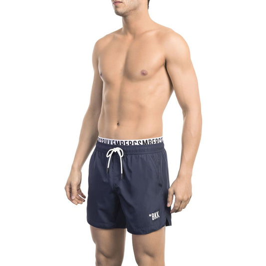 Bikkembergs Men's Light-blue Polyester Swimwear Shorts