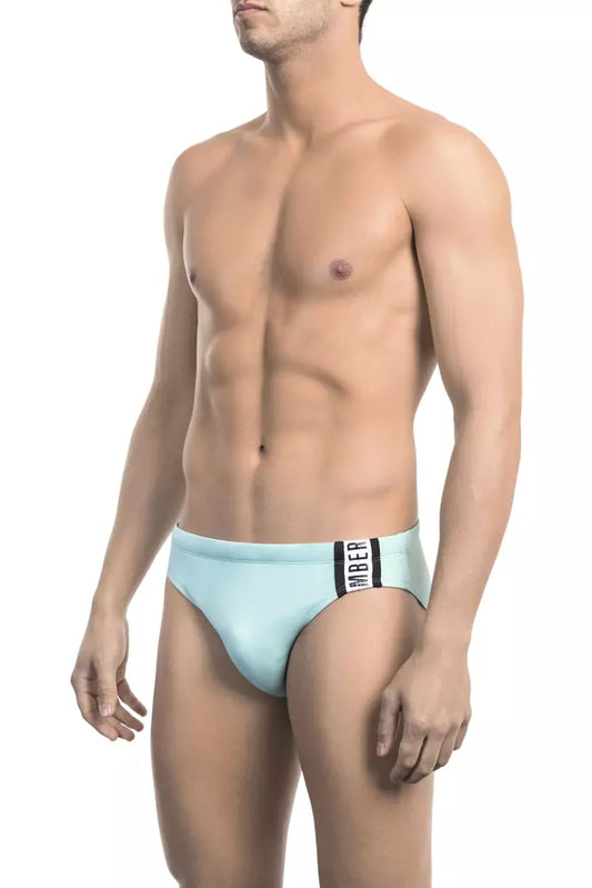 Bikkembergs Men's Light-blue Polyamide Swimwear - Designed by Bikkembergs Available to Buy at a Discounted Price on Moon Behind The Hill Online Designer Discount Store