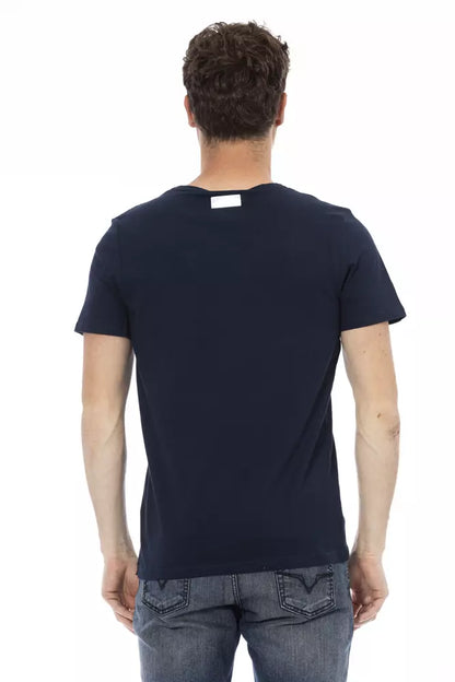 Bikkembergs Men's Blue Cotton T-Shirt - Designed by Bikkembergs Available to Buy at a Discounted Price on Moon Behind The Hill Online Designer Discount Store