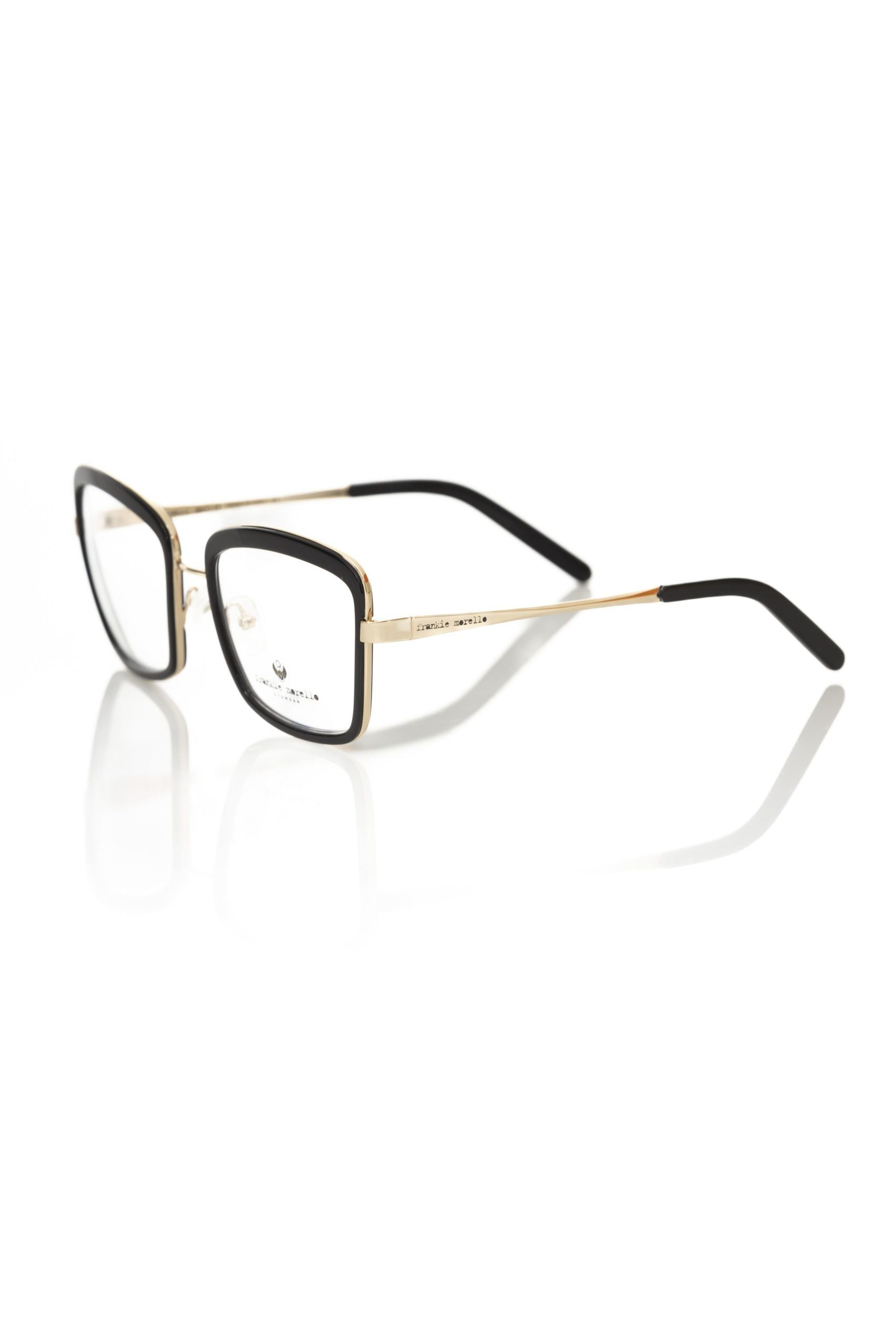 Frankie Morello FRMO-22103 Black Metallic Fibre Frames - Designed by Frankie Morello Available to Buy at a Discounted Price on Moon Behind The Hill Online Designer Discount Store