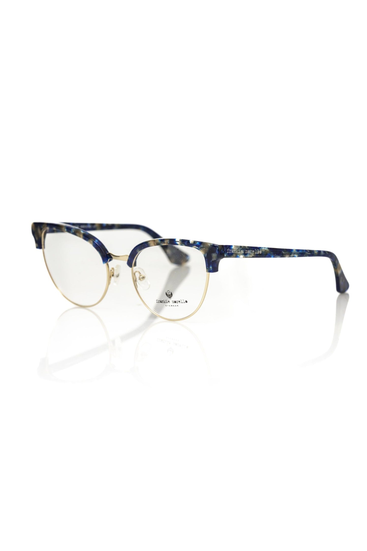 Frankie Morello FRMO-22112 Blue Metallic Fibre Frames - Designed by Frankie Morello Available to Buy at a Discounted Price on Moon Behind The Hill Online Designer Discount Store