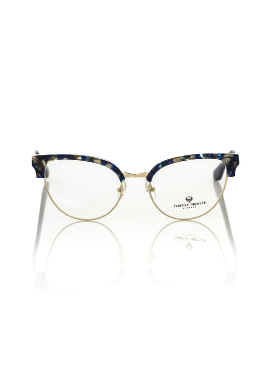 Frankie Morello FRMO-22112 Blue Metallic Fibre Frames - Designed by Frankie Morello Available to Buy at a Discounted Price on Moon Behind The Hill Online Designer Discount Store