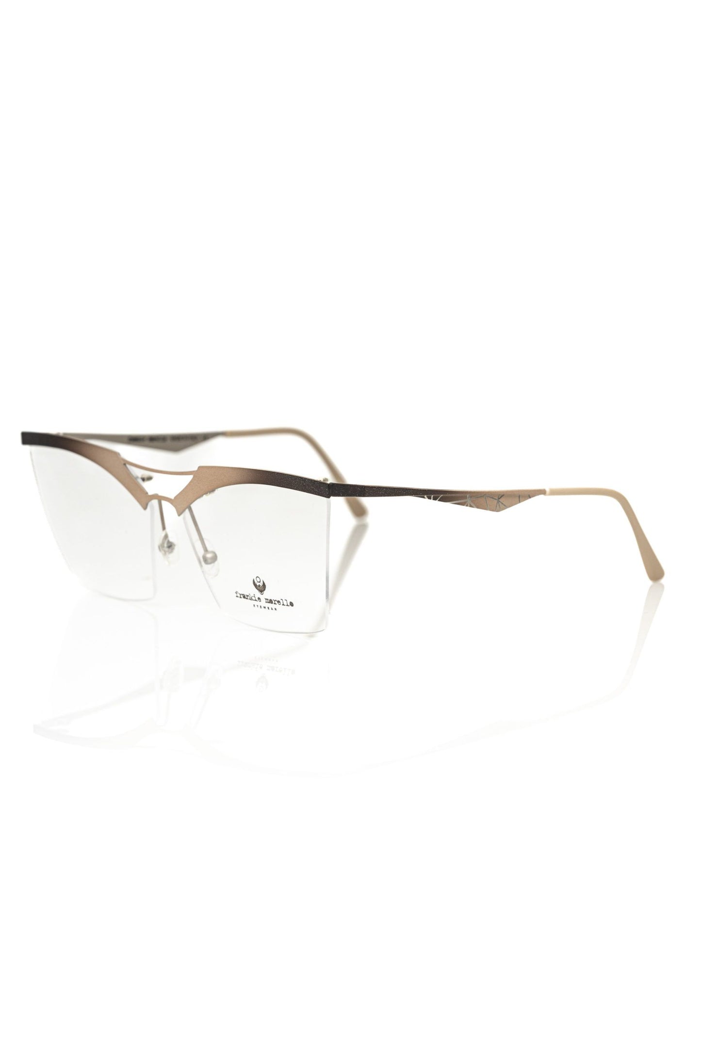 Frankie Morello FRMO-22114 Gold Metallic Fibre Frames - Designed by Frankie Morello Available to Buy at a Discounted Price on Moon Behind The Hill Online Designer Discount Store