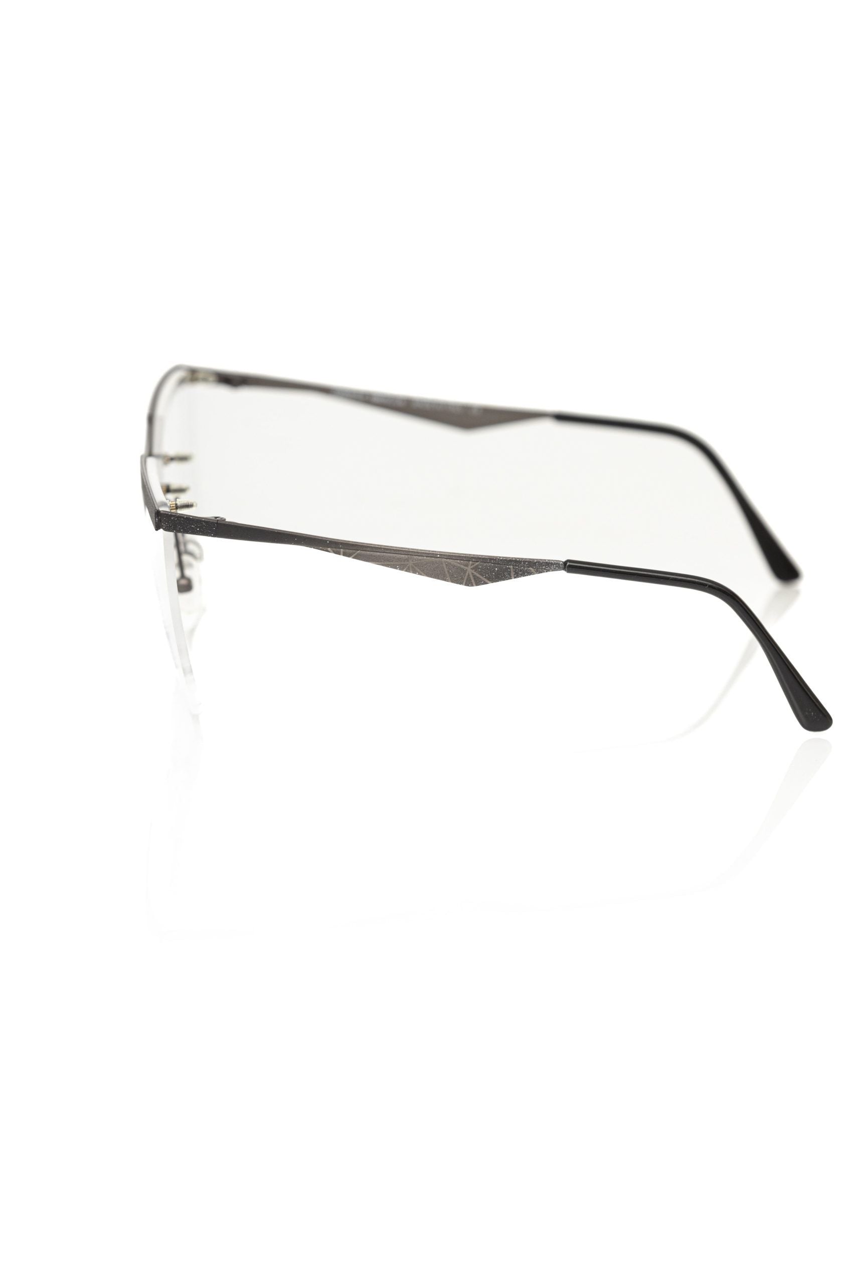 Frankie Morello FRMO-22115 Black Metallic Fibre Frames - Designed by Frankie Morello Available to Buy at a Discounted Price on Moon Behind The Hill Online Designer Discount Store