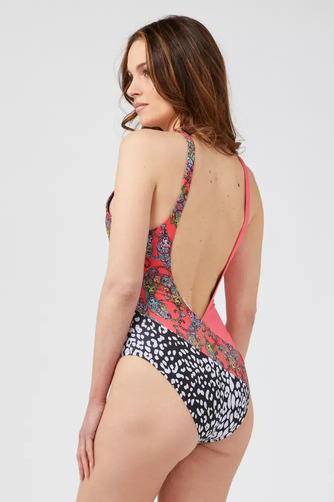 Custo Barcelona Fuchsia Polyester Bodysuit Swimwear - Designed by Custo Barcelona Available to Buy at a Discounted Price on Moon Behind The Hill Online Designer Discount Store
