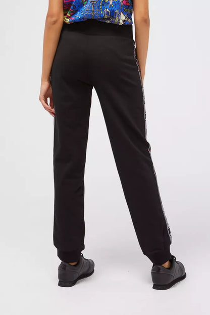 Black Custo Barcelona Women's Cotton Joggers Pants - Designed by Custo Barcelona Available to Buy at a Discounted Price on Moon Behind The Hill Online Designer Discount Store