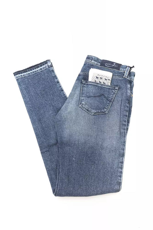 Blue Wash Jacob Cohen Women's Slim Model Jeans - Designed by Jacob Cohen Available to Buy at a Discounted Price on Moon Behind The Hill Online Designer Discount Store
