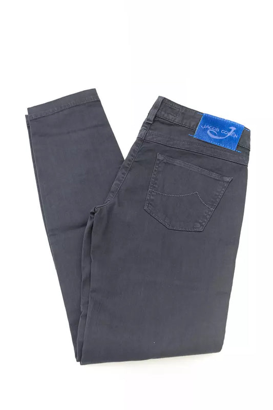 Jacob Cohen Ladies Blue Cotton Slim Jeans - Designed by Jacob Cohen Available to Buy at a Discounted Price on Moon Behind The Hill Online Designer Discount Store