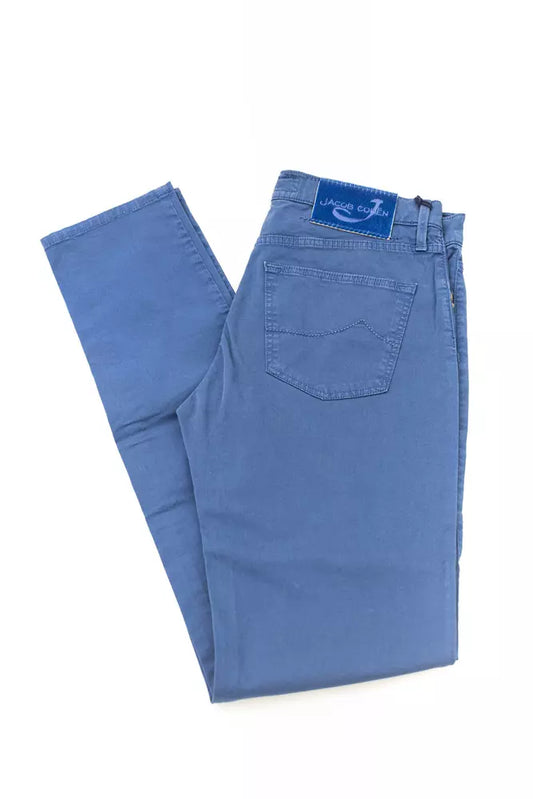 Jacob Cohen Women's Blue Cotton Slim Model Jeans - Designed by Jacob Cohen Available to Buy at a Discounted Price on Moon Behind The Hill Online Designer Discount Store