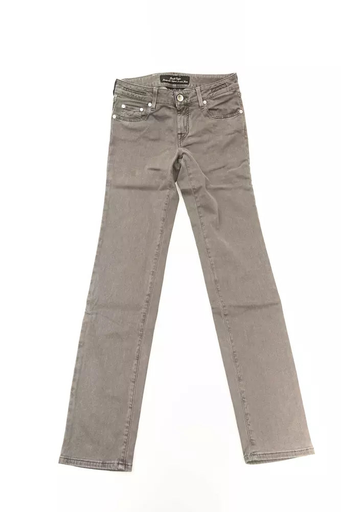 Grey Vintage Style Jacob Cohen Women's Jeans - Designed by Jacob Cohen Available to Buy at a Discounted Price on Moon Behind The Hill Online Designer Discount Store