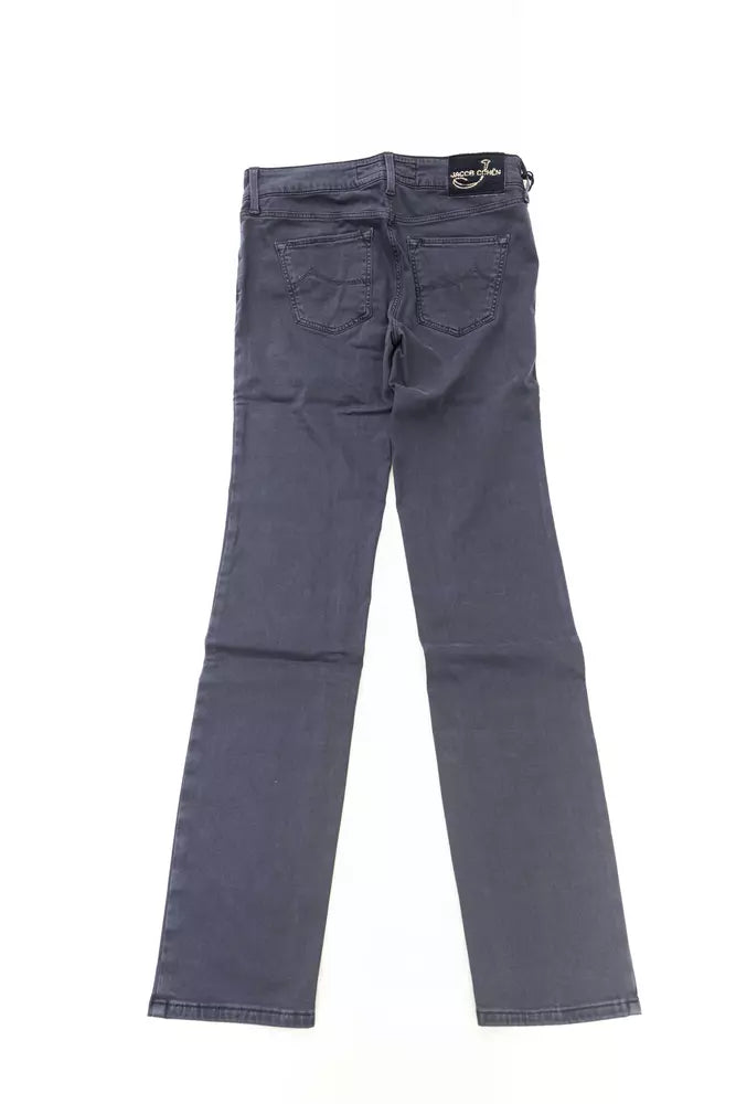 Blue Vintage Style Jacob Cohen Women's Jeans - Designed by Jacob Cohen Available to Buy at a Discounted Price on Moon Behind The Hill Online Designer Discount Store