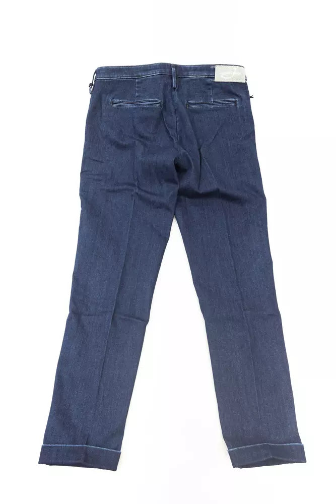 Blue Jacob Cohen Women's Chino Model Jeans - Designed by Jacob Cohen Available to Buy at a Discounted Price on Moon Behind The Hill Online Designer Discount Store