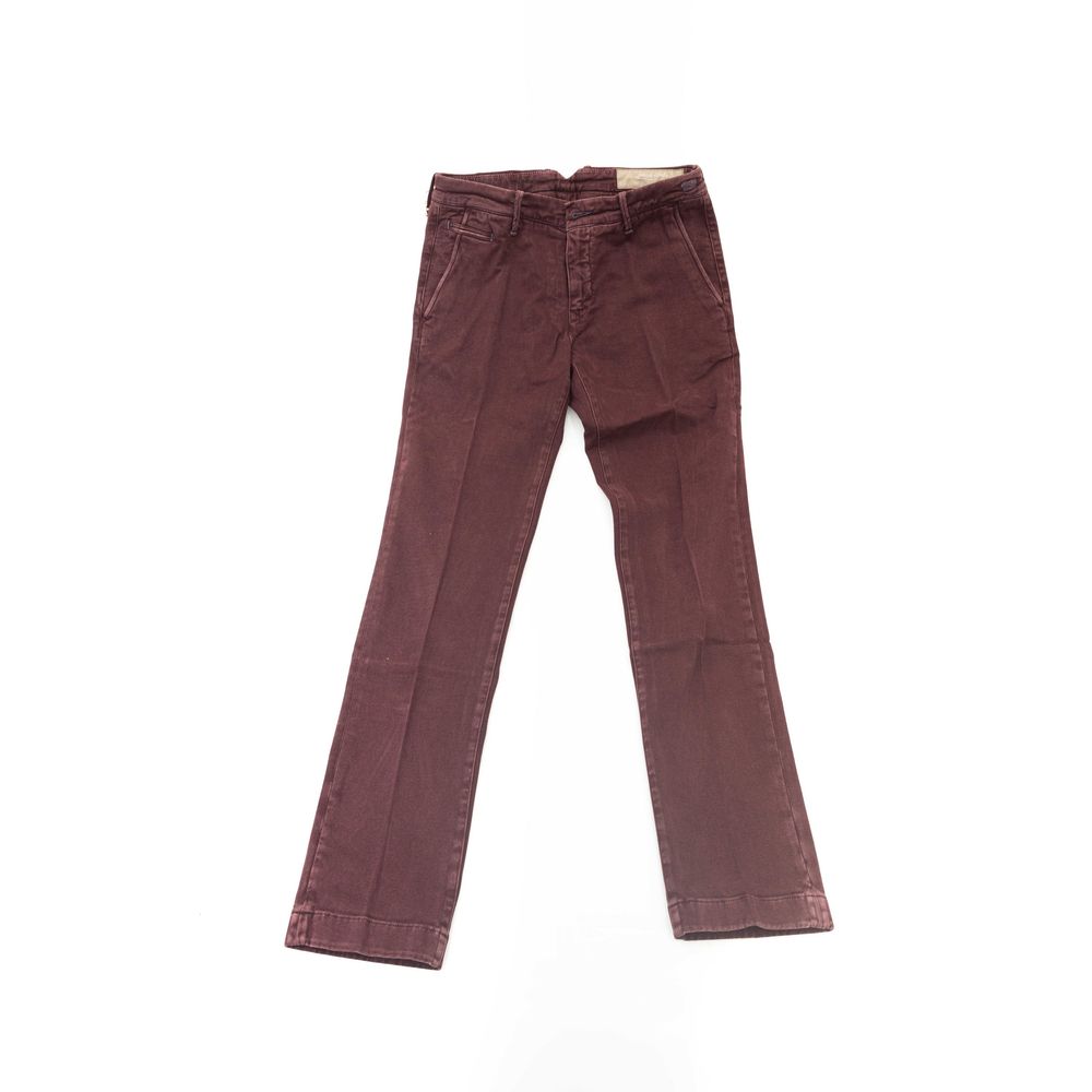 Jacob Cohen Men's Burgundy Chino Model Cotton Pants