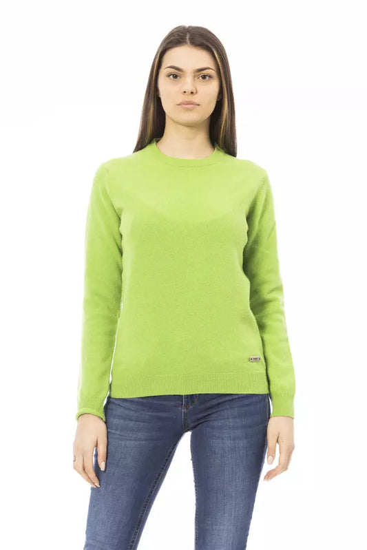Baldinini Trend Women's Green Wool Sweater - Designed by Baldinini Trend Available to Buy at a Discounted Price on Moon Behind The Hill Online Designer Discount Store
