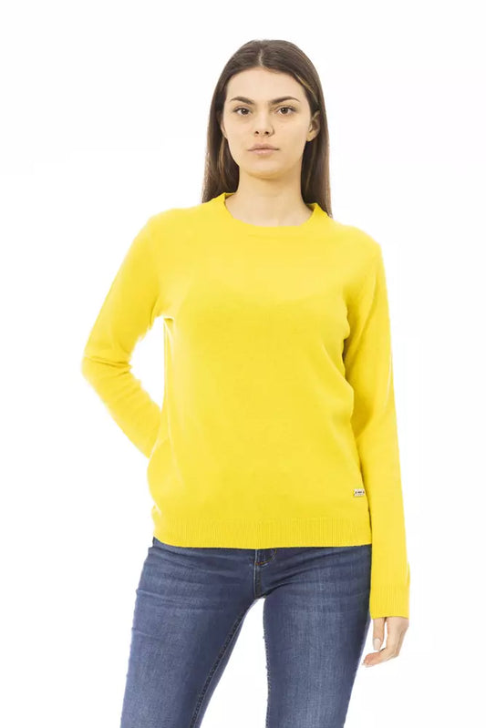 Baldinini Trend Women's Yellow Wool Sweater - Designed by Baldinini Trend Available to Buy at a Discounted Price on Moon Behind The Hill Online Designer Discount Store