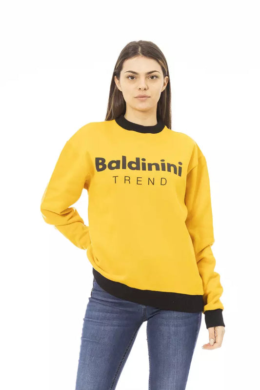 Baldinini Trend Women's Yellow Cotton Sweater - Designed by Baldinini Trend Available to Buy at a Discounted Price on Moon Behind The Hill Online Designer Discount Store
