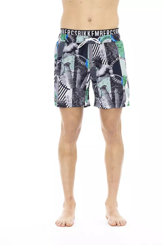 Bikkembergs Men's Multicolour Polyester Swimwear - Designed by Bikkembergs Available to Buy at a Discounted Price on Moon Behind The Hill Online Designer Discount Store