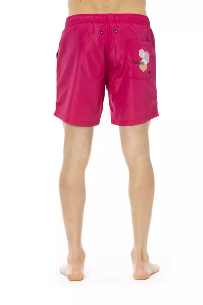 Bikkembergs Men's Fuchsia Polyester Swimwear - Designed by Bikkembergs Available to Buy at a Discounted Price on Moon Behind The Hill Online Designer Discount Store