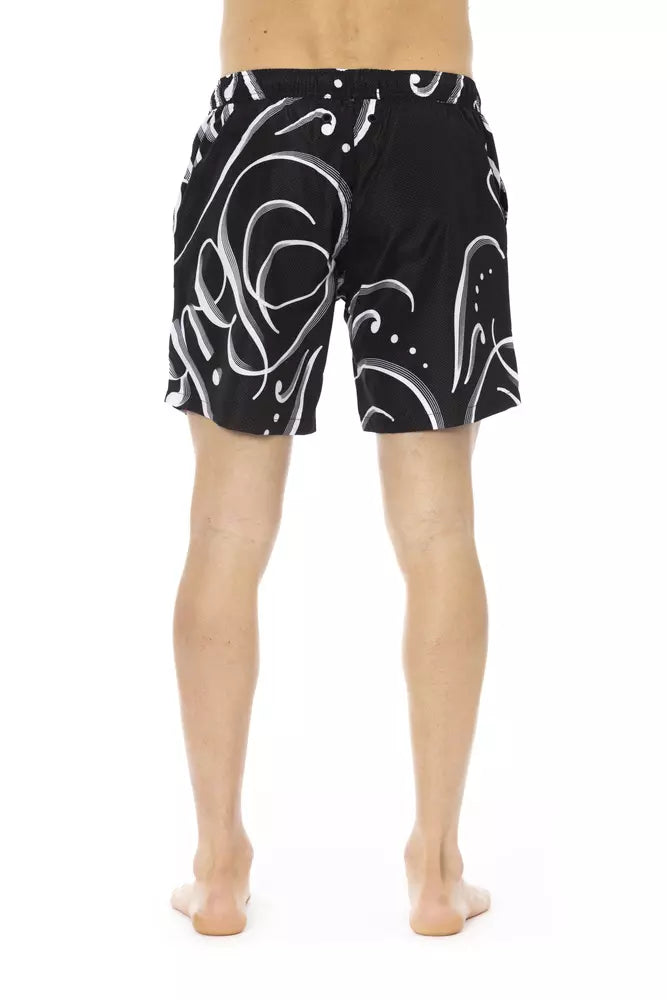 Bikkembergs Men's Black Polyester Swimwear - Designed by Bikkembergs Available to Buy at a Discounted Price on Moon Behind The Hill Online Designer Discount Store