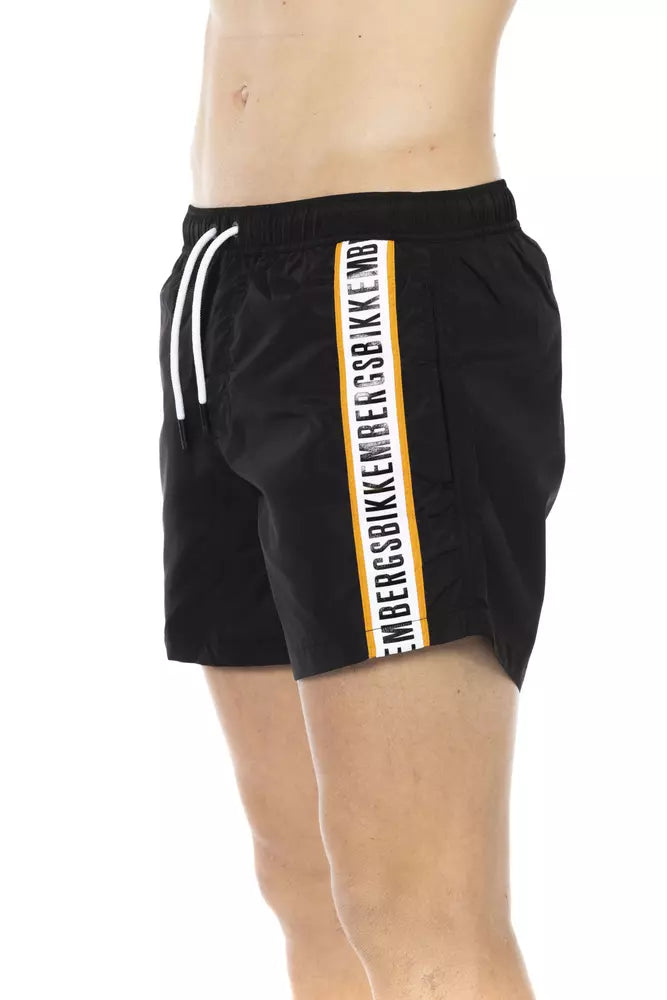Bikkembergs Men's Black Polyamide Swimwear - Designed by Bikkembergs Available to Buy at a Discounted Price on Moon Behind The Hill Online Designer Discount Store