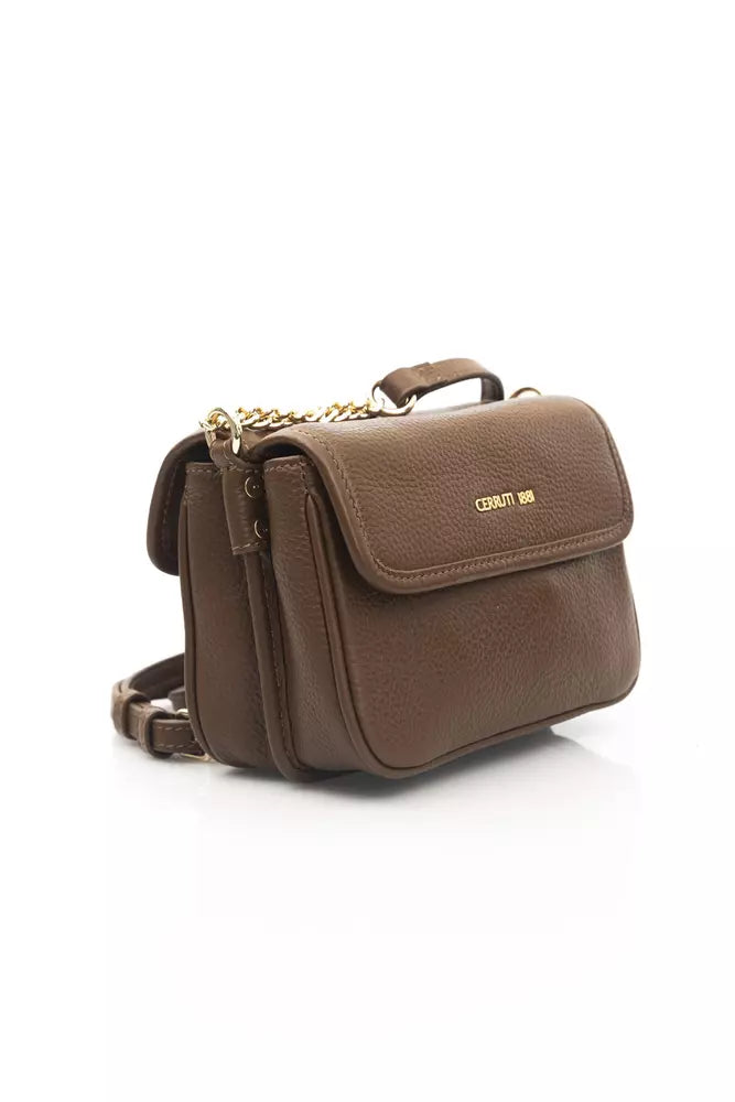 Cerruti 1881 Brown Leather Crossbody Bag - Designed by Cerruti 1881 Available to Buy at a Discounted Price on Moon Behind The Hill Online Designer Discount Store
