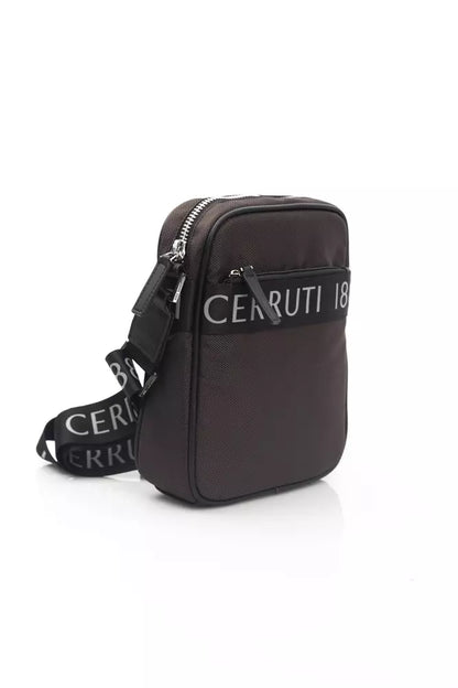Cerruti 1881 Men's Brown Nylon Messenger Bag - Designed by Cerruti 1881 Available to Buy at a Discounted Price on Moon Behind The Hill Online Designer Discount Store
