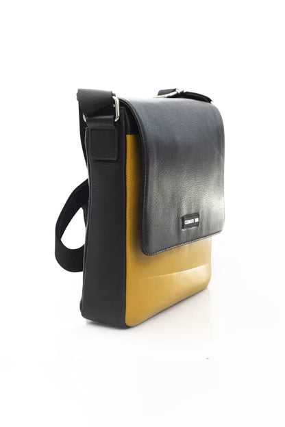 Cerruti 1881 Men's Yellow Leather Messenger Bag - Designed by Cerruti 1881 Available to Buy at a Discounted Price on Moon Behind The Hill Online Designer Discount Store