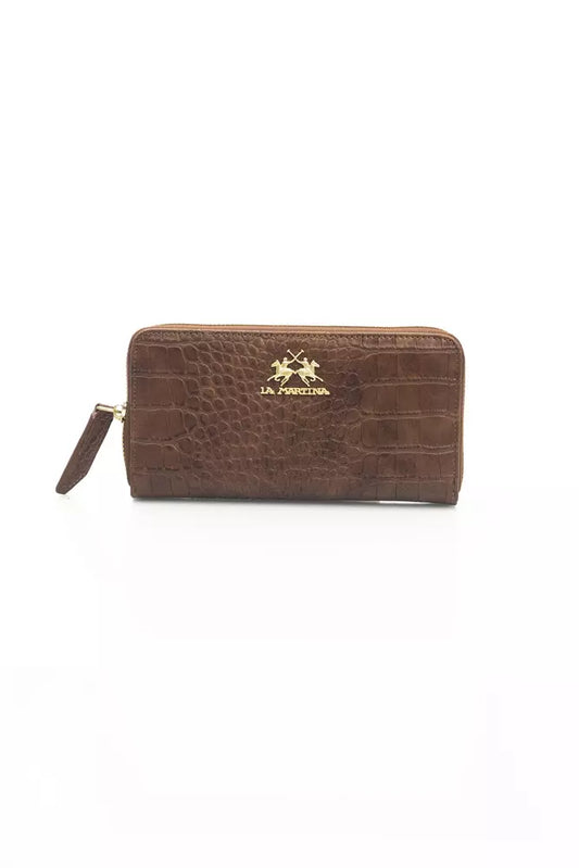 La Martina Women's Brown Polyurethane Wallet - Designed by La Martina Available to Buy at a Discounted Price on Moon Behind The Hill Online Designer Discount Store