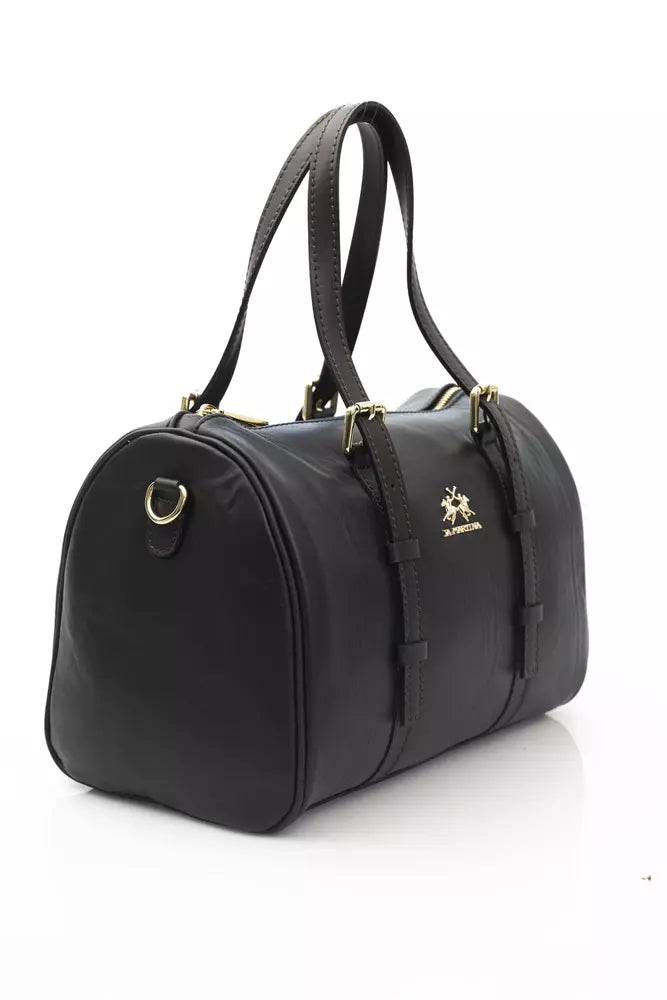 La Martina Men's Black Messenger Bag - Designed by La Martina Available to Buy at a Discounted Price on Moon Behind The Hill Online Designer Discount Store
