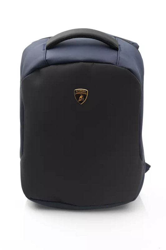 Automobili Lamborghini Men's Blue Nylon Backpack - Designed by Automobili Lamborghini Available to Buy at a Discounted Price on Moon Behind The Hill Online Designer Discount Store