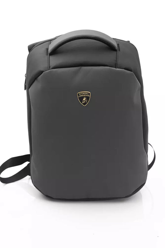 Automobili Lamborghini Men's Gray Nylon Backpack - Designed by Automobili Lamborghini Available to Buy at a Discounted Price on Moon Behind The Hill Online Designer Discount Store