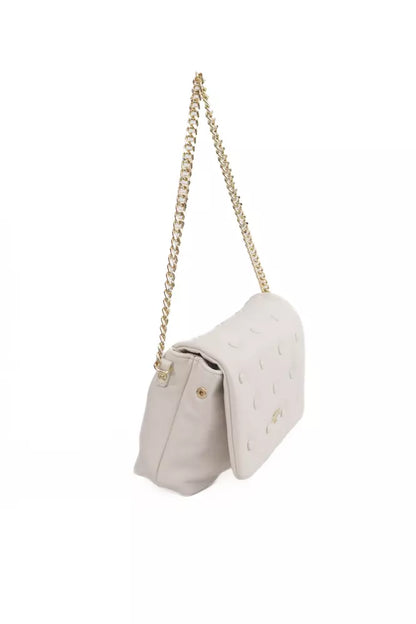 Beige Polyethylene Shoulder Bag - Designed by Baldinini Trend Available to Buy at a Discounted Price on Moon Behind The Hill Online Designer Discount Store