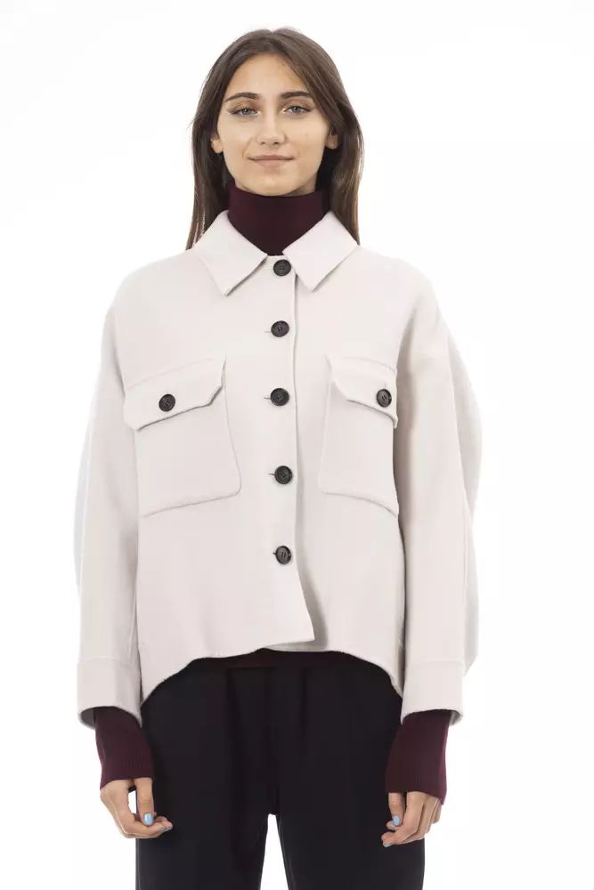 White Wool Blazer Jacket
