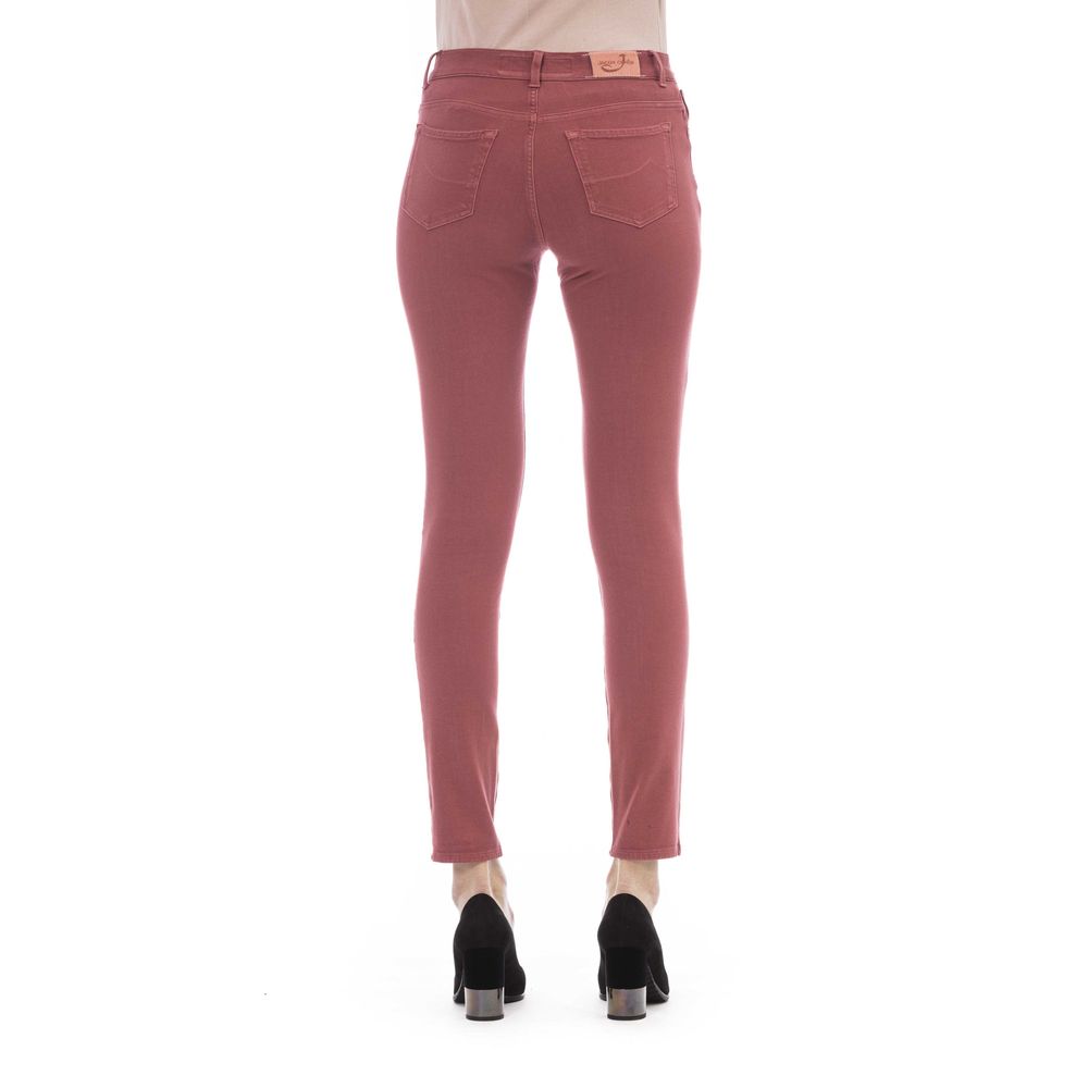 Burgundy Cotton Jeans & Pant