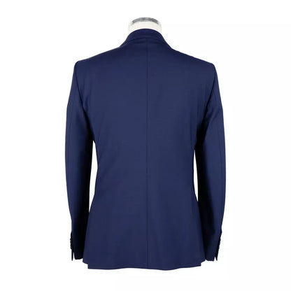 Emilio Romanelli Men's Blue Wool Two Piece Suit