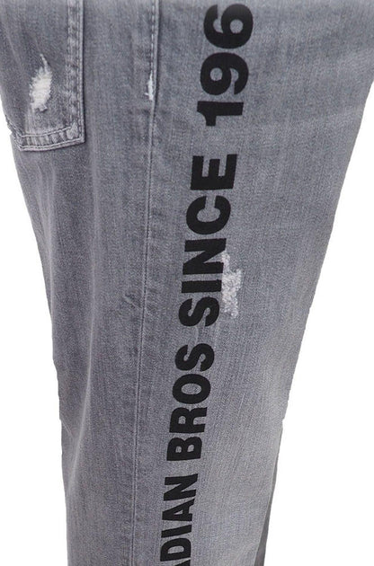 Dsquared² Men's Grey Cotton Denim Jeans - Designed by Dsquared² Available to Buy at a Discounted Price on Moon Behind The Hill Online Designer Discount Store