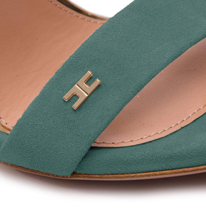 Green Leather Di Calfskin Sandal