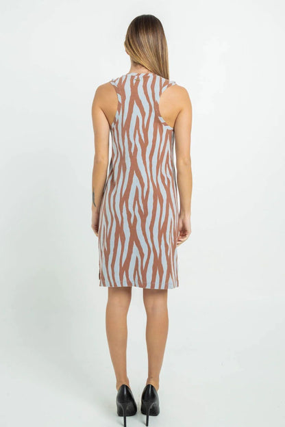 Imperfect Brown Patterned Cotton Camisole Dress