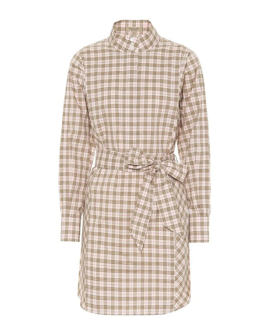 Burberry Iconic Pink Check Cotton Shirt Dress - Designed by Burberry Available to Buy at a Discounted Price on Moon Behind The Hill Online Designer Discount Store