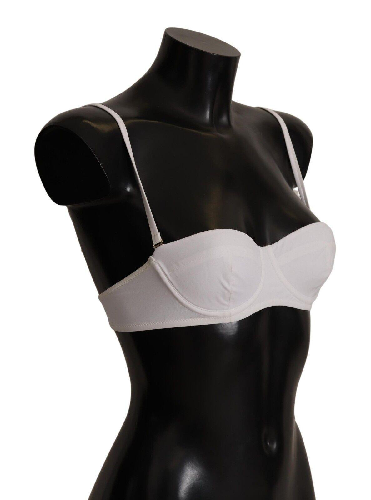 White Nylon Semi Pad Balconnet Bra Underwear designed by Dolce & Gabbana available from Moon Behind The Hill 's Clothing > Underwear & Socks > Bras > Womens range
