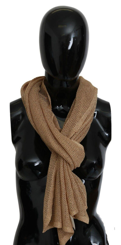 GF Ferre Brown Neck Wrap Winter Shawl Foulard Scarf - Designed by GF Ferre Available to Buy at a Discounted Price on Moon Behind The Hill Online Designer Discount Store