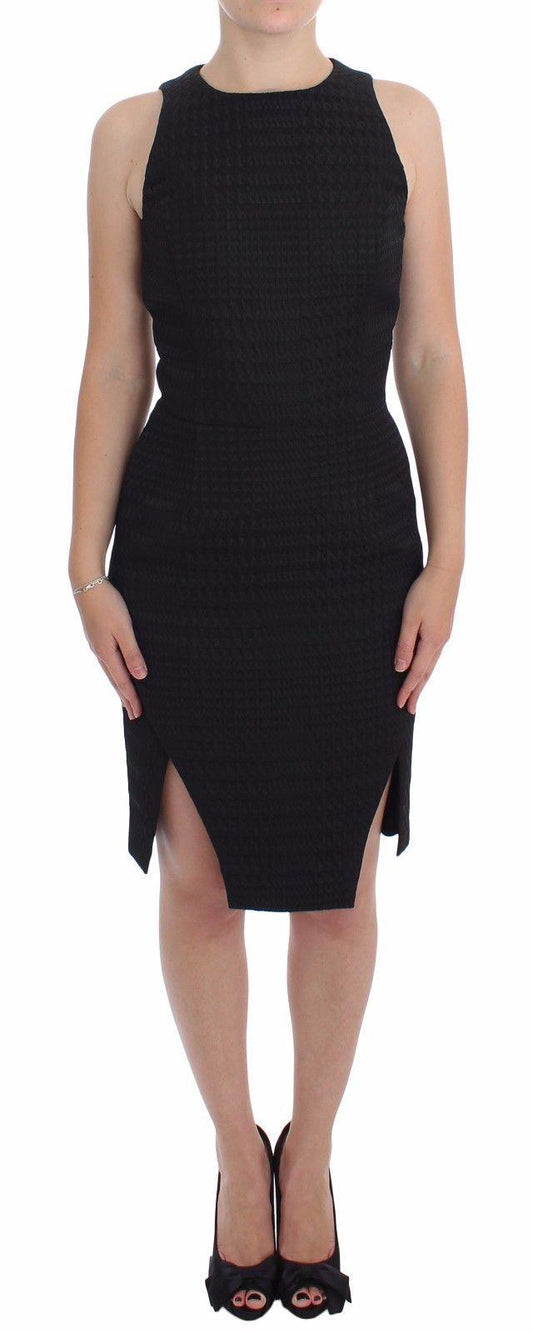 Black Sheath Party Evening Knee Length Dress - Designed by DAIZY SHELY Available to Buy at a Discounted Price on Moon Behind The Hill Online Designer Discount Store