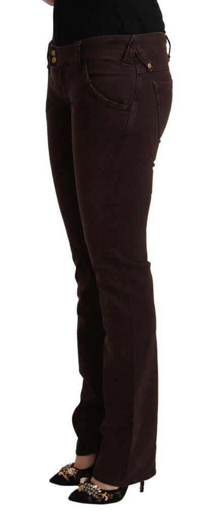 Cycle Women's Brown Cotton Stretch Low Waist Slim Fit Denim Jeans - Designed by CYCLE Available to Buy at a Discounted Price on Moon Behind The Hill Online Designer Discount Store