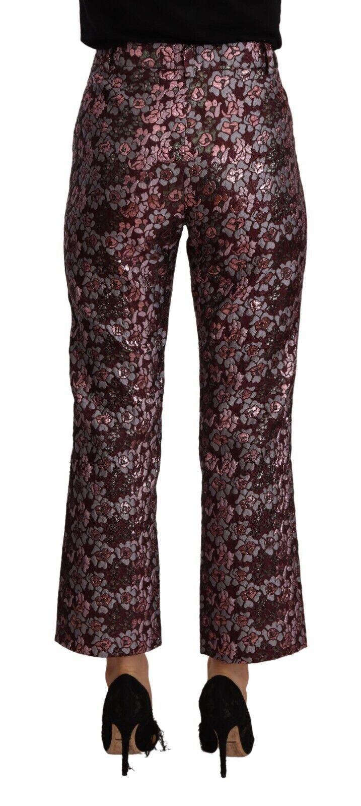 Multicolor Floral Jacquard Flared Cropped Pants designed by House of Holland available from Moon Behind The Hill 's Clothing > Pants > Womens range