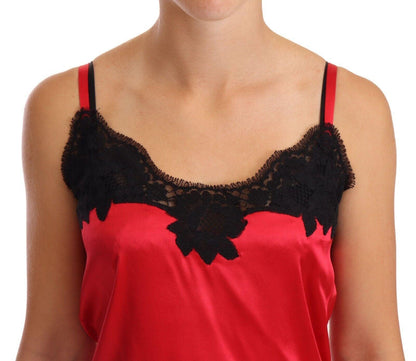 Red Floral Lace Silk Satin Camisole Lingerie Top designed by Dolce & Gabbana available from Moon Behind The Hill 's Clothing > Underwear & Socks > Lingerie > Womens range