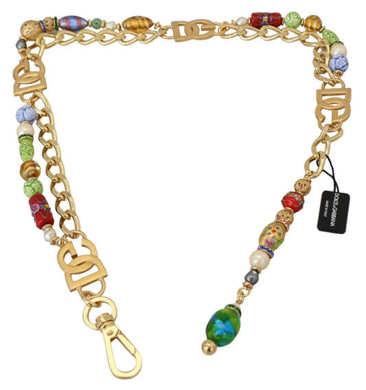 Dolce & Gabbana Gold Tone DG Logo Women Waist Chain Belt - Designed by Dolce & Gabbana Available to Buy at a Discounted Price on Moon Behind The Hill Online Designer Discount Store