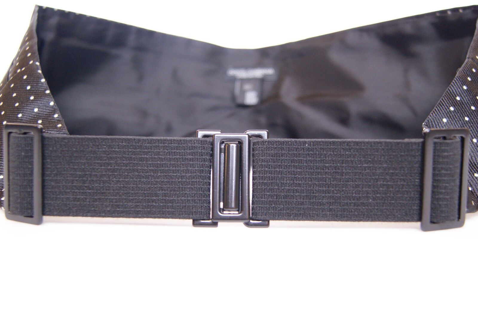 Black Waist Smoking Tuxedo Cummerbund Belt - Designed by Dolce & Gabbana Available to Buy at a Discounted Price on Moon Behind The Hill Online Designer Discount Store